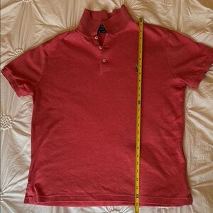 POLO RALPH LAUREN brand Men's size MEDIUM/SLIM FIT muted red/coral Polo Shirt.